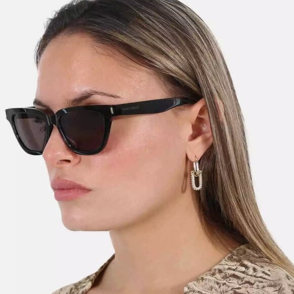 Saint Laurent Grey Smoke Cat Eye Ladies Sunglasses